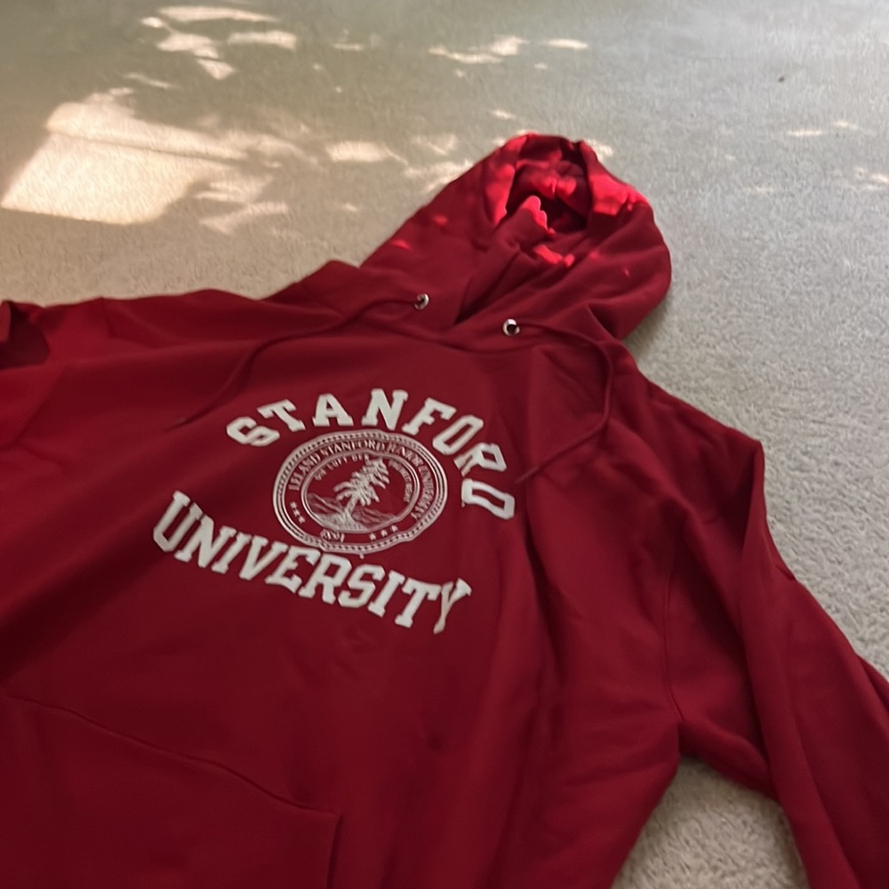 Stanford University College Hoodie Oversized - RED - L (Champion)